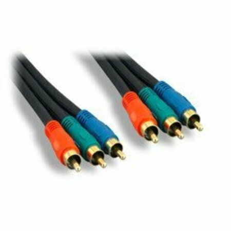SWE-TECH 3C High Quality Component Video Cable, 3 RCA Male RGB, Gold-plated Connectors, 6 foot FWT10V2-03506